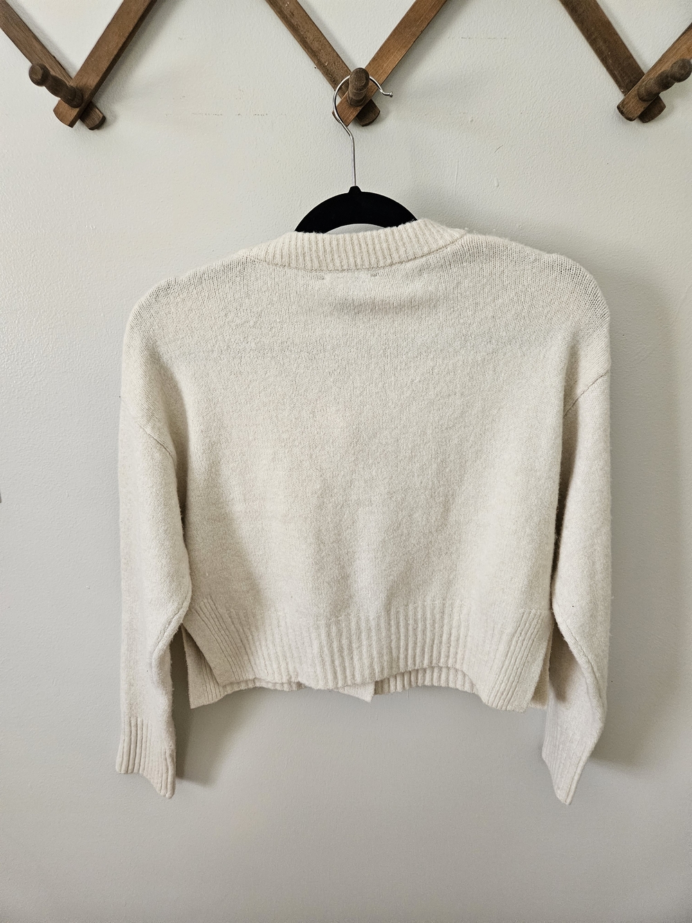 NWT Freshman 1996 Cream Button-Front Women’s Cropped Cardigan - Picture 4 of 4